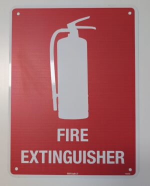 Metal Fire Safety Sign - Fire Extinguisher 225x300mm