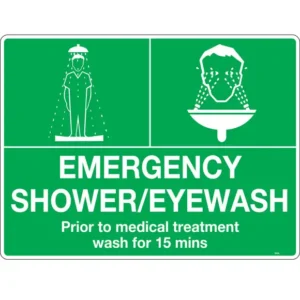 Steel Emergency Shower/Eye Wash Sign